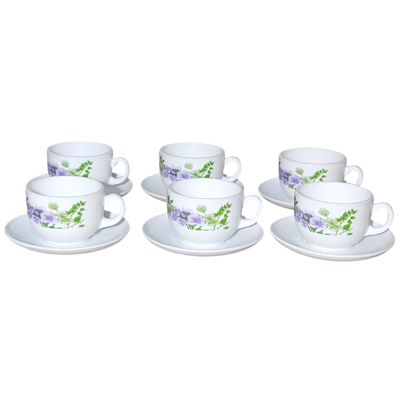 Luminarc Coffret De 6 Verres à Café Tasse et Sous Tasses – MABELLE 22 CL