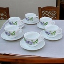 Luminarc Coffret De 6 Verres à Café Tasse et Sous Tasses – MABELLE 22 CL