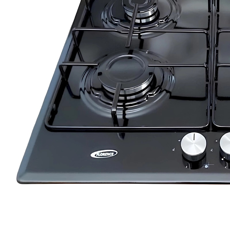 Plaque De Cuisson Florence 4 Feux À Gaz 52 x 59 cm -Noir
