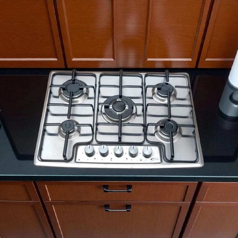 Plaque De Cuisson Florence 5 Feux À Gaz - Inox - 50 x 68cm