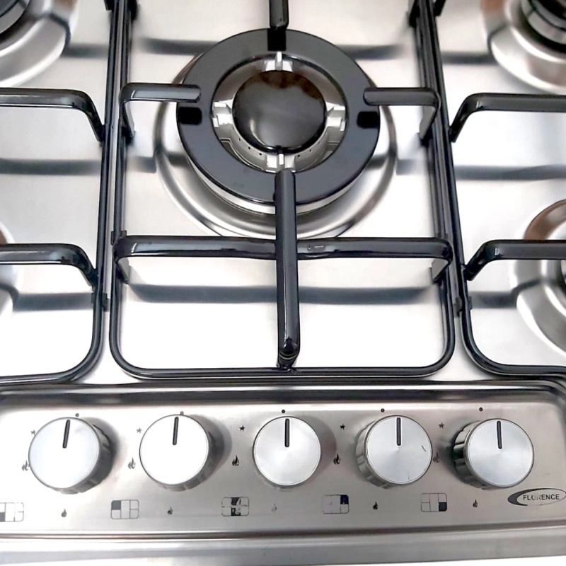 Plaque De Cuisson Florence 5 Feux À Gaz - Inox - 50 x 68cm