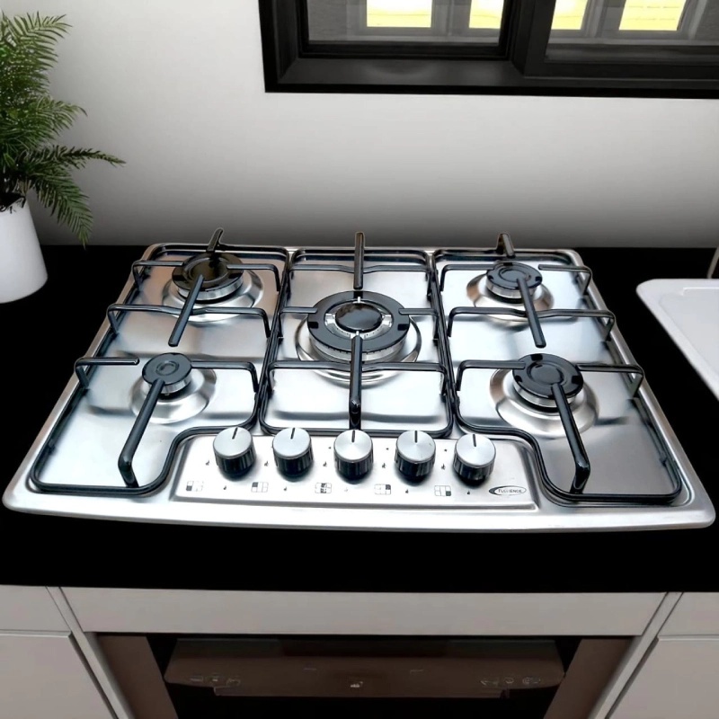 Plaque De Cuisson Florence 5 Feux À Gaz - Inox - 50 x 68cm