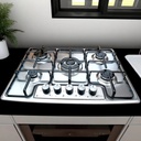 Plaque De Cuisson Florence 5 Feux À Gaz - Inox - 50 x 68cm