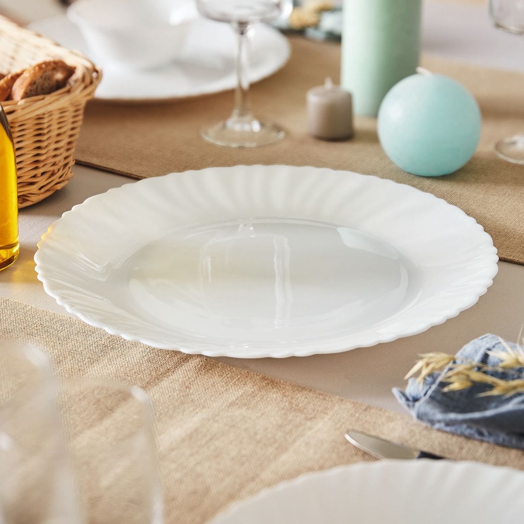 Lot De 6 Assiettes Plats Opale ENDOURA 30 Cm