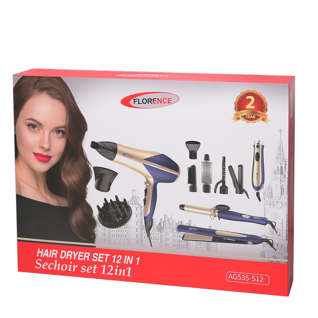 Coffret Cheveux 12 en 1 Florence 2200W
