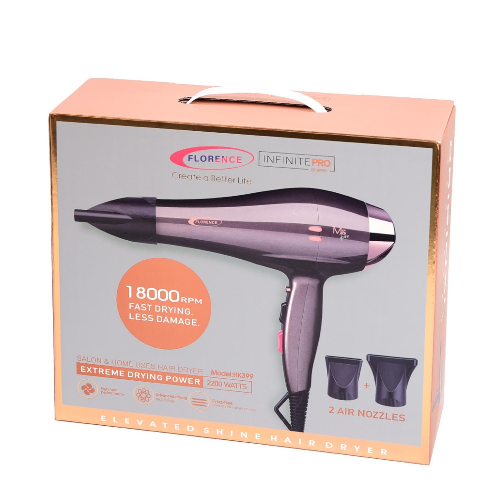 Séche Cheveux Florence HK399 - 2200W - Marron