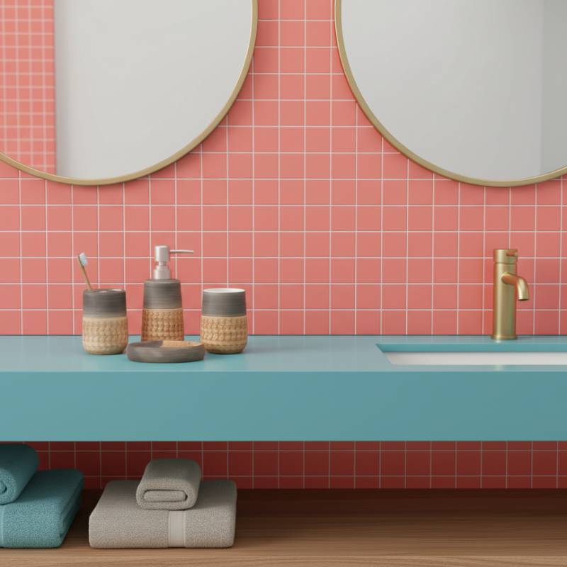 Ensemble de 4 accessoires de salle de bain en céramique GOLDEN HOUSE