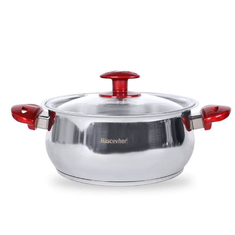 Ensemble De Batterie De Cuisine Inox 22 Pièces Haschever 18/10