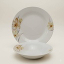 Service à Table 20 Pièces en Porcelaine - Floral Biege