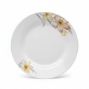 Service à Table 12 Pièces en Porcelaine - Floral Beige