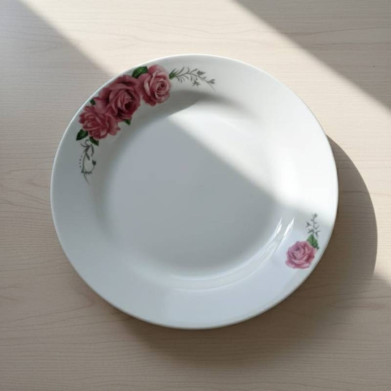 Service à Table 12 Pièces en Porcelaine - Floral Rose