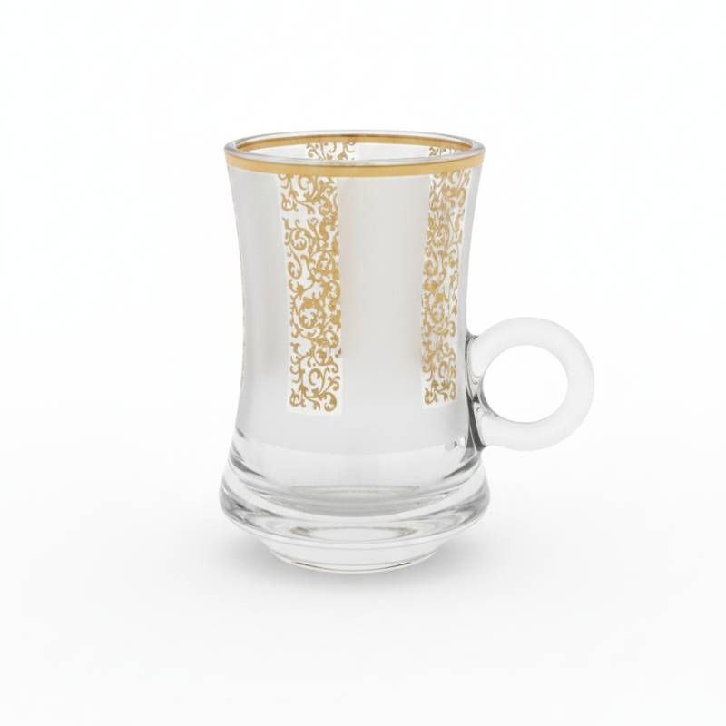 Lot De 6 Verres à Thé Avec Sous-Tasses