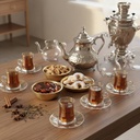 Lot De 6 Verres à Thé Avec Sous-Tasses