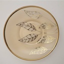 Lot De 6 Verres à Thé Avec Sous-Tasses - Motif Feuilles