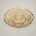 Lot De 6 Verres à Thé Avec Sous-Tasses - Motif Feuilles