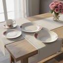 Service à Table 20 Pièces en Porcelaine - Floral Rose