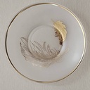 Lot De 6 Verres à Thé Avec Sous-Tasses - Motif Plumes Dorées