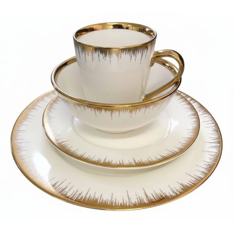 Service de Table 16 Pièces en Porcelaine - Motif 1