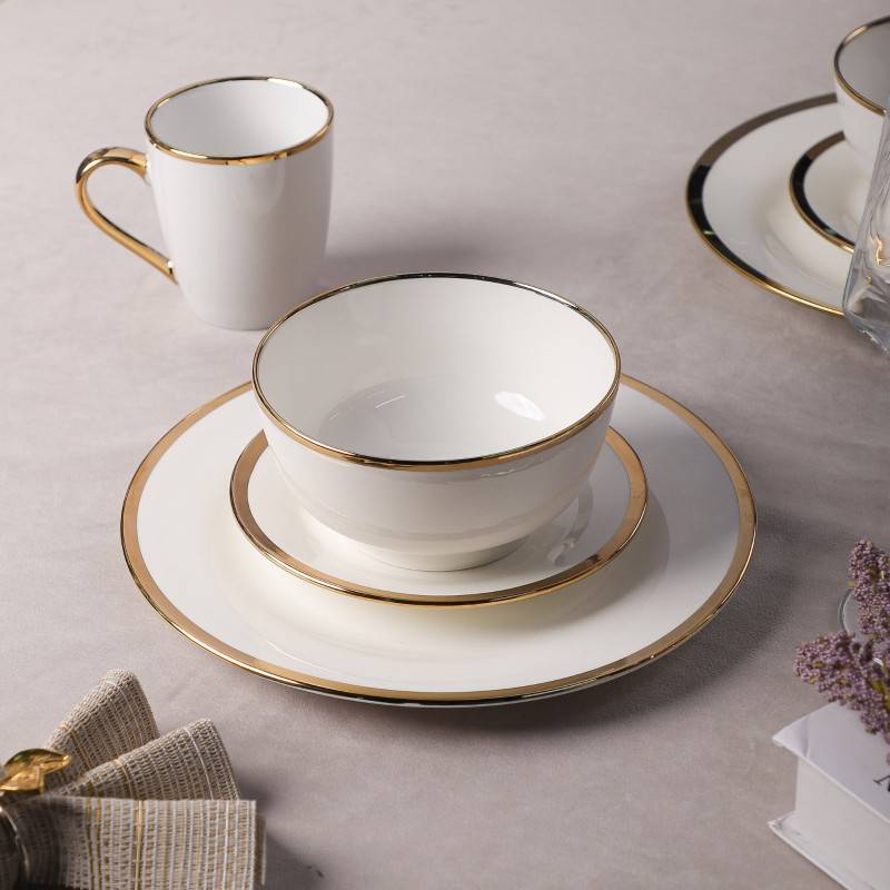 Service de Table 16 Pièces en Porcelaine - Motif 2