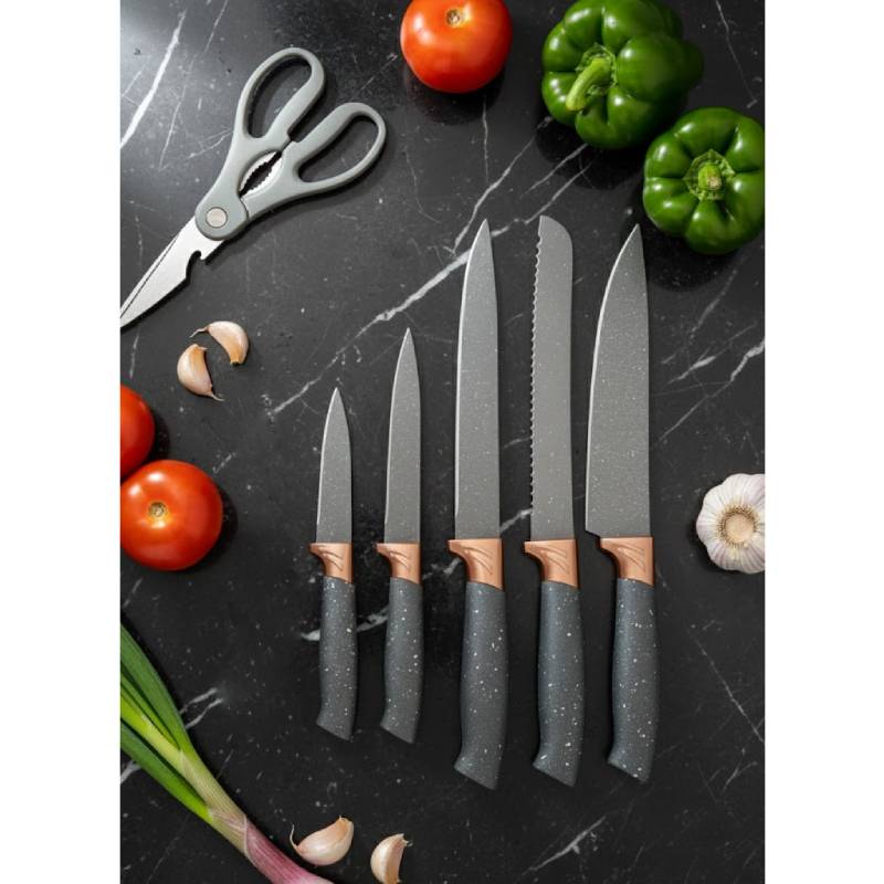 Set d'ustensiles de cuisine 19 pièces en silicone - Gris