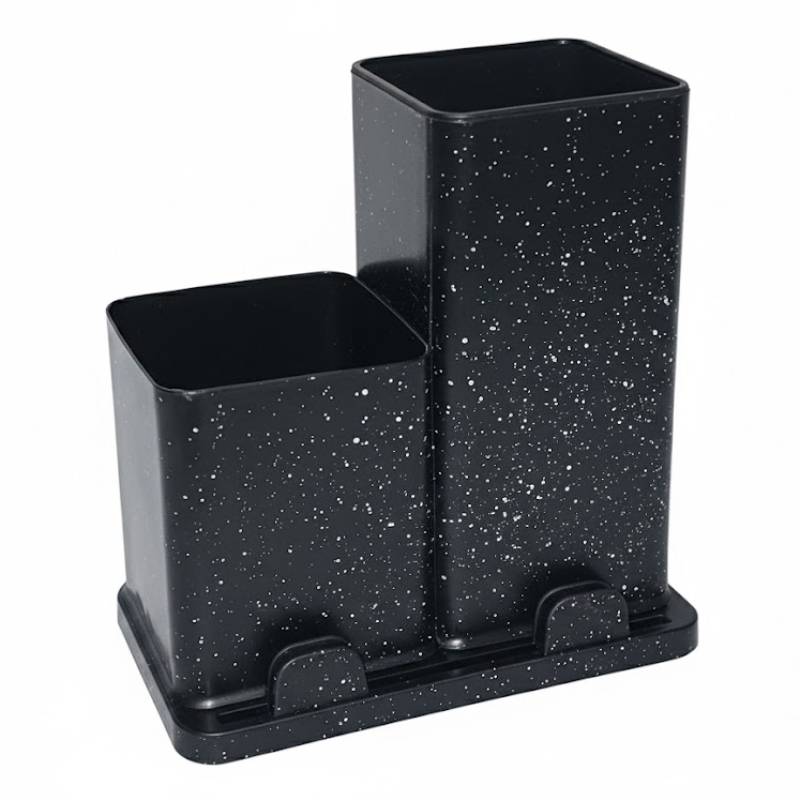 Set d'ustensiles de cuisine 19 pièces en silicone - Noir