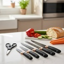 Set d'ustensiles de cuisine 19 pièces en silicone - Noir