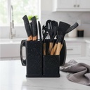 Set d'ustensiles de cuisine 19 pièces en silicone - Noir