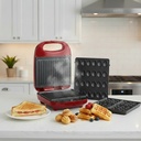 Appareil De Cuisson 3en1 Florence Panini Gaufre Zouza 1400W- Rouge