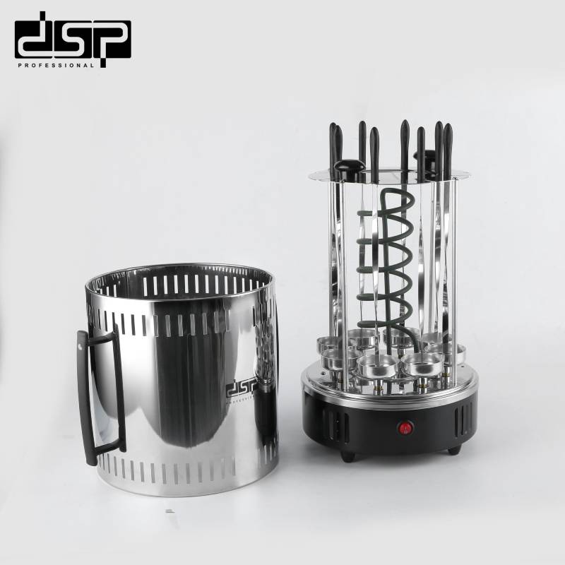Barbecue Électrique Vertical DSP 8 Fourchettes 1500W – Rotation Automatique