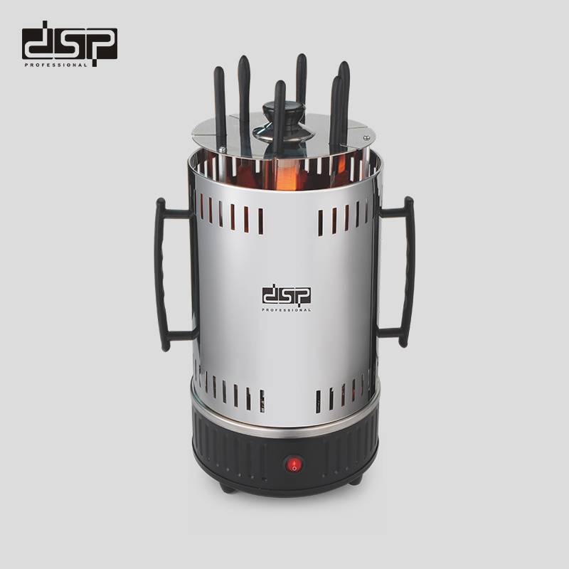 Barbecue Électrique Vertical DSP 6 Fourchettes 1000W – Rotation Automatique