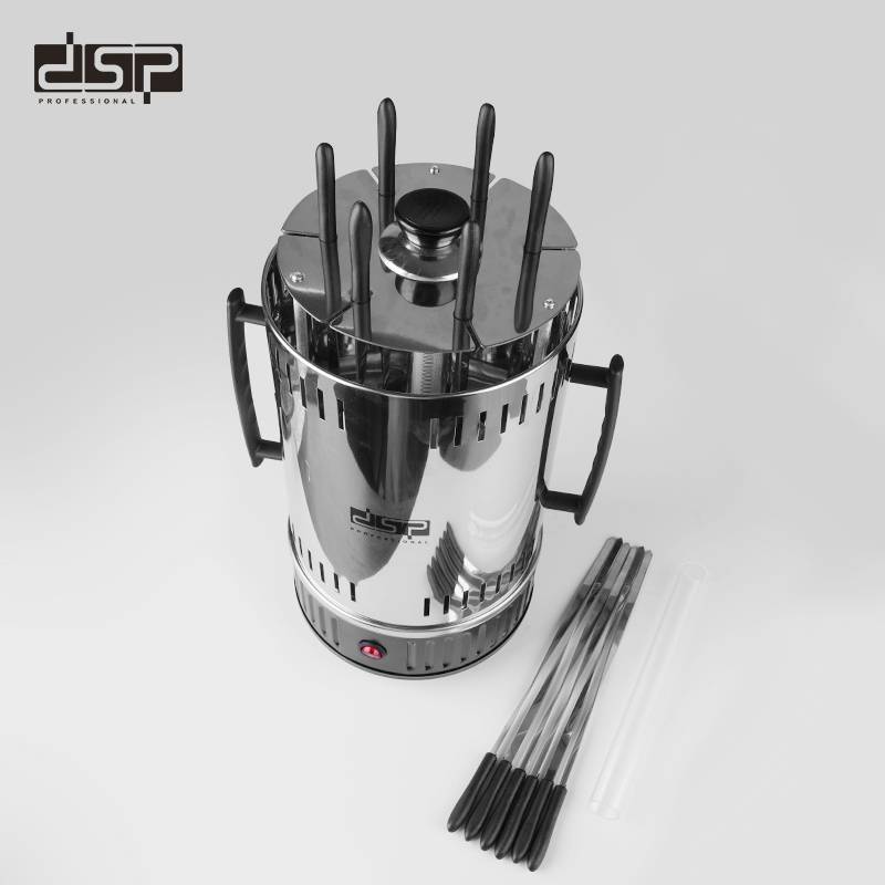 Barbecue Électrique Vertical DSP 6 Fourchettes 1000W – Rotation Automatique