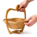 Panier à Fruits en Bois Décoratif Pliable en forme De Pomme