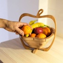 Panier à Fruits en Bois Décoratif Pliable en forme De Pomme