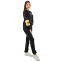 JOGGING FEMME NOIR MOTIF LUNETTE AVEC UN COUDE JAUNE