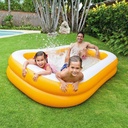 INTEX Piscine gonflable avec 2 anneaux 229 x 152 x 48 cm orange