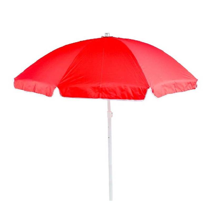 [PCU2876-6GO-Rouge] Parasol de Plage en Tissu Anti UV - 180 cm- Couleur unique (Rouge)