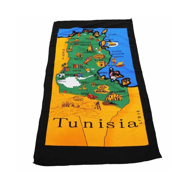 [SB2015-1GO-Motif 1] Serviette de Plage en Polyester - 140x70 cm (Motif 1)