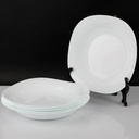 Lot de 6 Assiettes Creuses-PARMA 22,5 cm x 22,5 cm