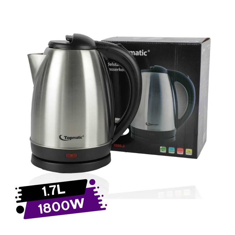 Bouilloire Électrique Inox TOPMATIC 1800W 1.7L