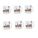 Coffret de 6 Mugs Design Tour Eiffel LUMINARC  ESSENCE 32 CL