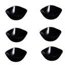 Lot de 6 Coupelles Noir Multiusage LUMINARC  CARINE 14 cm