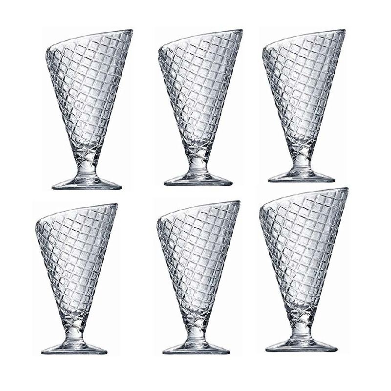 Lot De 6 Coupes À Glace AZUR GLASS  Losange 30 Cl