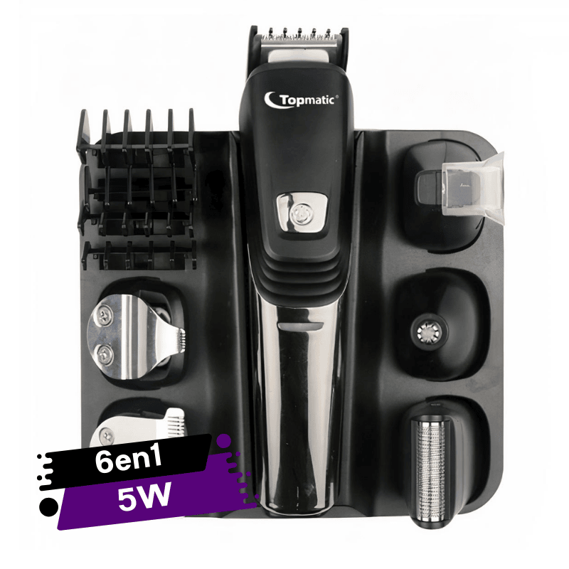 Tendeuse Barbe Et Cheveux - 6en1 TOPMATIC - Noir