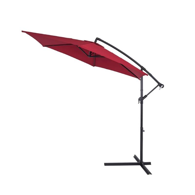 Parasol Excentré 3 mètres Plage et Jardin Tissu Anti UV Manivelle