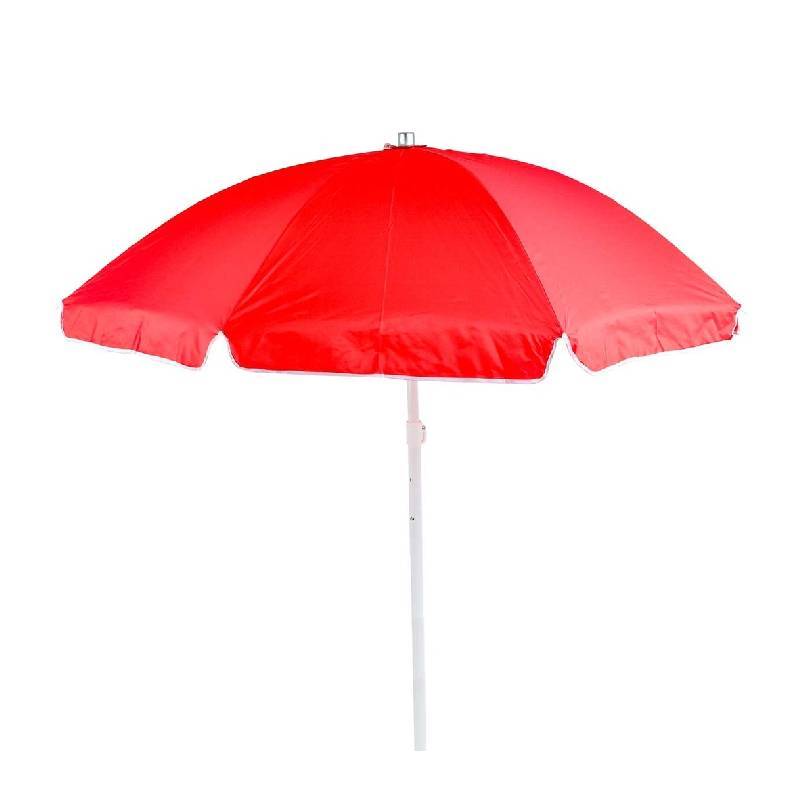 [PCU2523-1GO-Rouge] Parasol De Plage - 2,4 Mètres - Couleur Unique (Rouge)