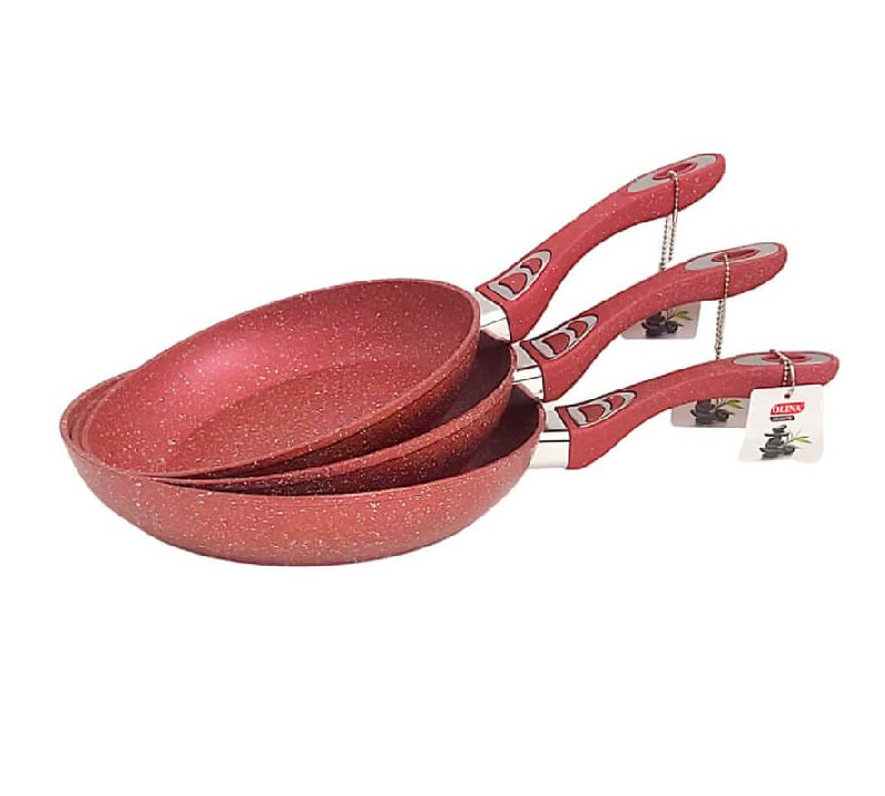 Série De 3 Poêles En Granite Olina