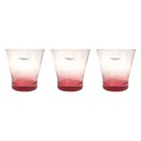 Set 3 Pièces de Verres ERNESTO MADURA 34 Cl- avec Base colorée