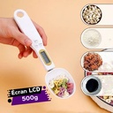 Balance à Cuillère Numérique de Cuisine Multifonctions avec Écran LCD  en Blanc