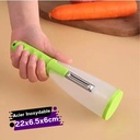 Couteau à  Éplucher en Acier Inoxydable, avec Boîte de Rangement -Vert