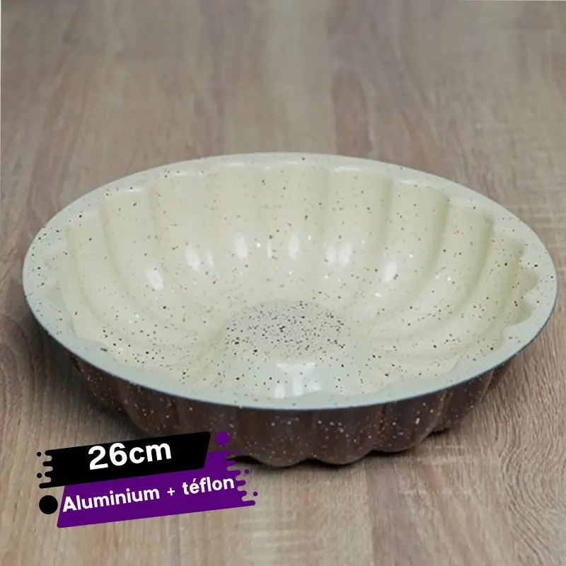 Moule à Cake Rond Granite motif fleur 26 cm